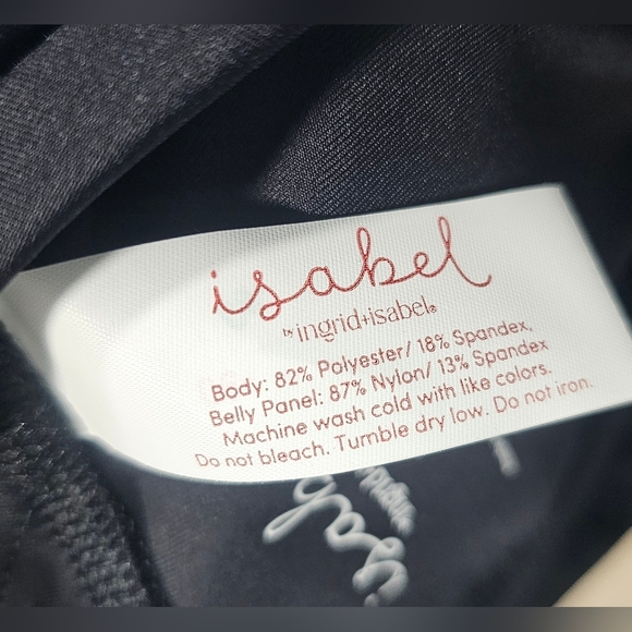 Ingrid+Isabel Maternity Womens Active Comfort High Gloss Leggings Black Size XS - Picture 7 of 10